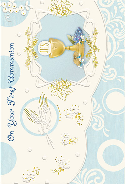 89423 boy - 4 1/2" x 6 3/4" - Gold Foil Decoration and Embossed